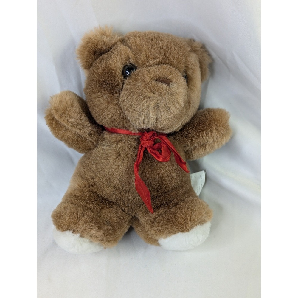 Walmart Brown Bear Plush 8 Inch White Feet Stuffed‎ Animal Toy